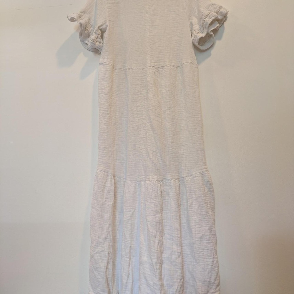 Me and Em Fit and Flare Dress 6 100% Cotton Gauze SS21WD40 White Beach Luxury - Picture 7 of 8